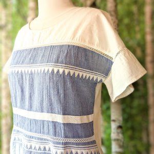 J. Crew Cotton Short Sleeve Greek Islands Top